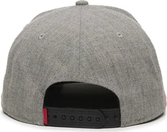 OC Sports REDLBL101 Adjustable Flat Bill Heathered Cap - Heathered Grey - Gray / 6 7/8’’ - 7 1/2’’