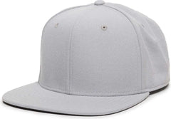 OC Sports REDLBL101 Adjustable Flat Bill Heathered Cap - Light Grey - Light Gray / 6 7/8’’ - 7 1/2’’