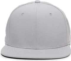 OC Sports REDLBL101 Adjustable Flat Bill Heathered Cap - Light Grey - Light Gray / 6 7/8’’ - 7 1/2’’