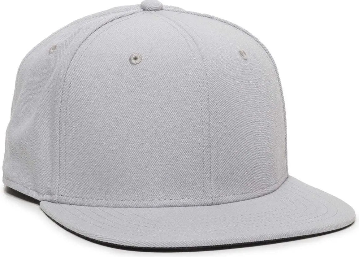 OC Sports REDLBL101 Adjustable Flat Bill Heathered Cap - Light Grey - Light Gray / 6 7/8’’ - 7 1/2’’