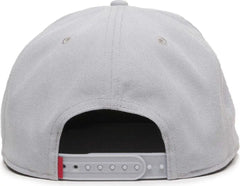 OC Sports REDLBL101 Adjustable Flat Bill Heathered Cap - Light Grey - Light Gray / 6 7/8’’ - 7 1/2’’