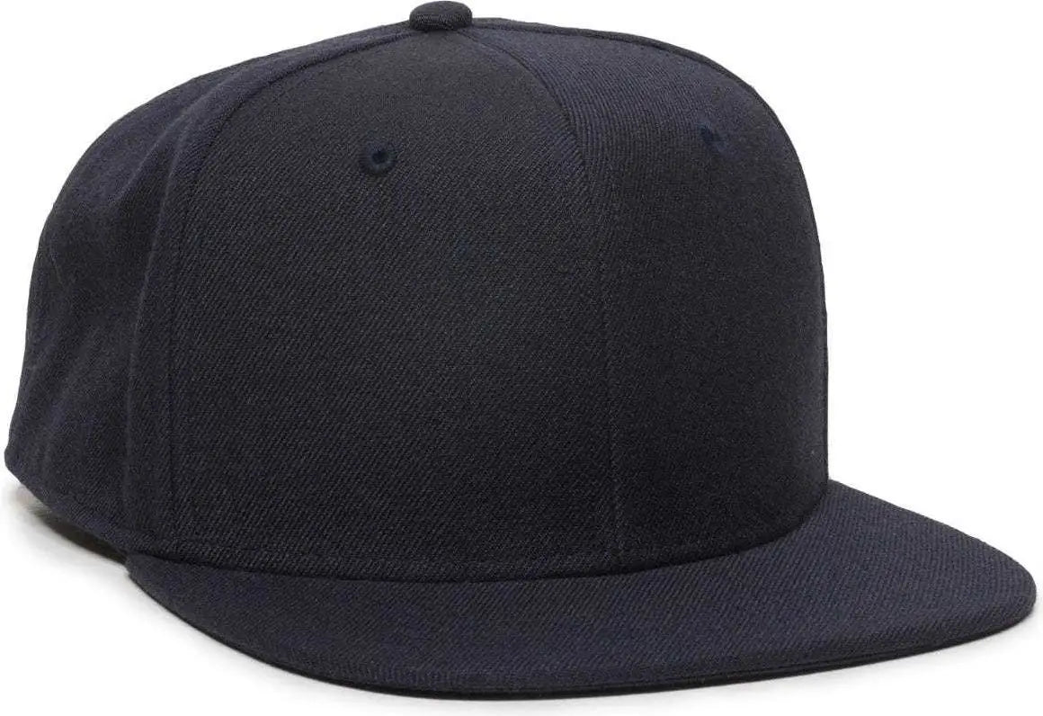 OC Sports REDLBL101 Adjustable Flat Bill Heathered Cap - Navy - Navy / 6 7/8’’ - 7 1/2’’