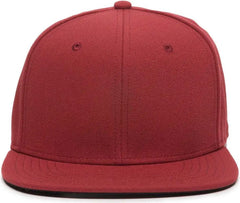 OC Sports REDLBL101 Adjustable Flat Bill Heathered Cap - Red - Red / 6 7/8’’ - 7 1/2’’