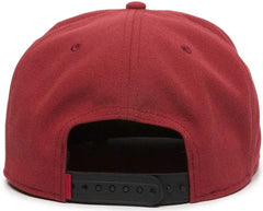 OC Sports REDLBL101 Adjustable Flat Bill Heathered Cap - Red - Red / 6 7/8’’ - 7 1/2’’