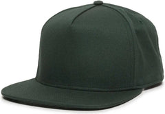 OC Sports REDLBL102 Adjustable Flat Bill Cap - Green - Green / 6 7/8’’ - 7 1/2’’