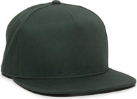 OC Sports REDLBL102 Adjustable Flat Bill Cap - Green - Green / 6 7/8’’ - 7 1/2’’