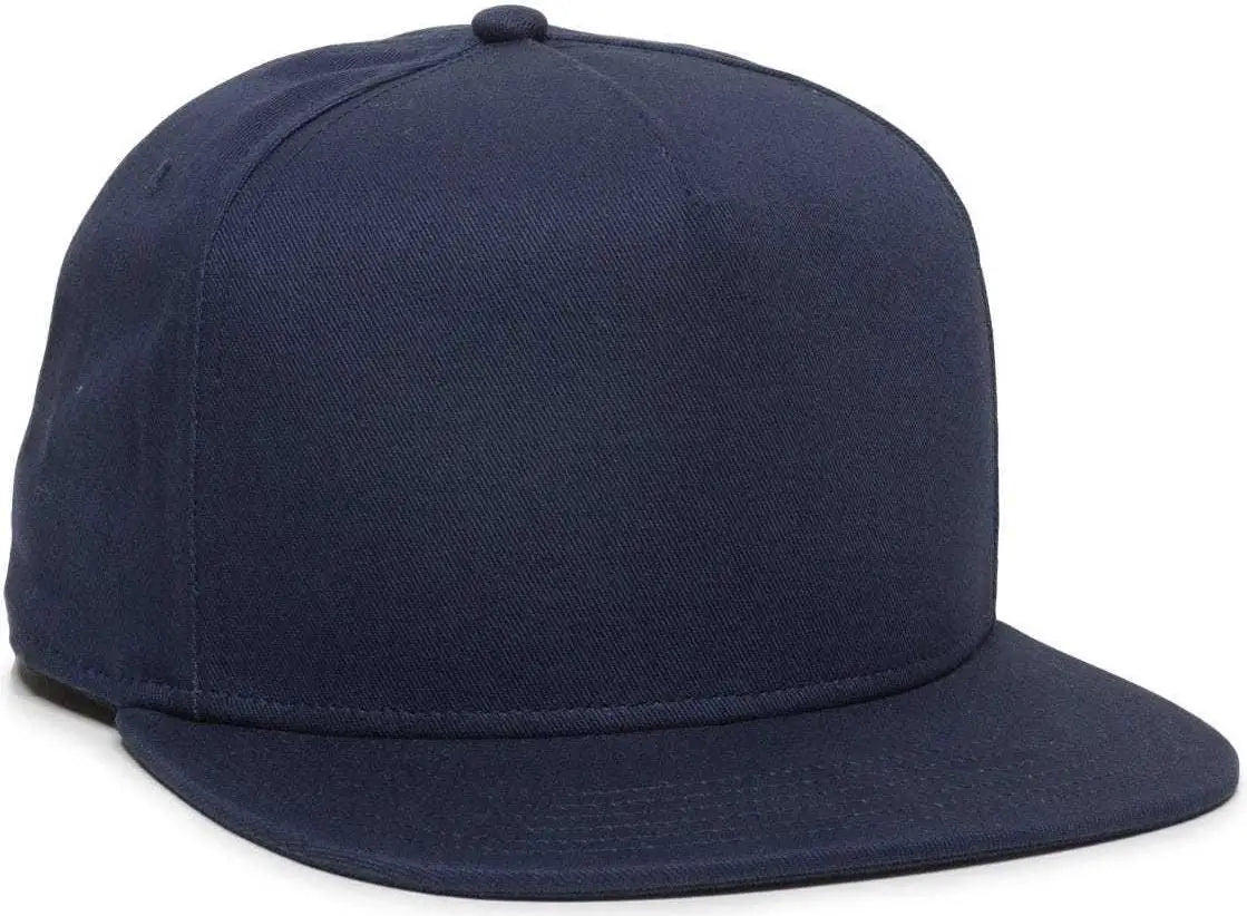 OC Sports REDLBL102 Adjustable Flat Bill Cap - Navy - Navy / 6 7/8’’ - 7 1/2’’
