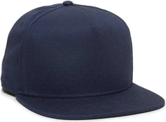 OC Sports REDLBL102 Adjustable Flat Bill Cap - Navy - Navy / 6 7/8’’ - 7 1/2’’