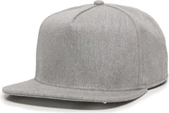 OC Sports REDLBL102 Adjustable Flat Bill Heathered Cap - Heathered Grey - Gray / 6 7/8’’ - 7 1/2’’