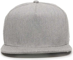 OC Sports REDLBL102 Adjustable Flat Bill Heathered Cap - Heathered Grey - Gray / 6 7/8’’ - 7 1/2’’