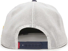 OC Sports REDLBL103 Woven American Flag Left Side Cap - Navy White - Navy White / 6 7/8’’ - 7 1/2’’