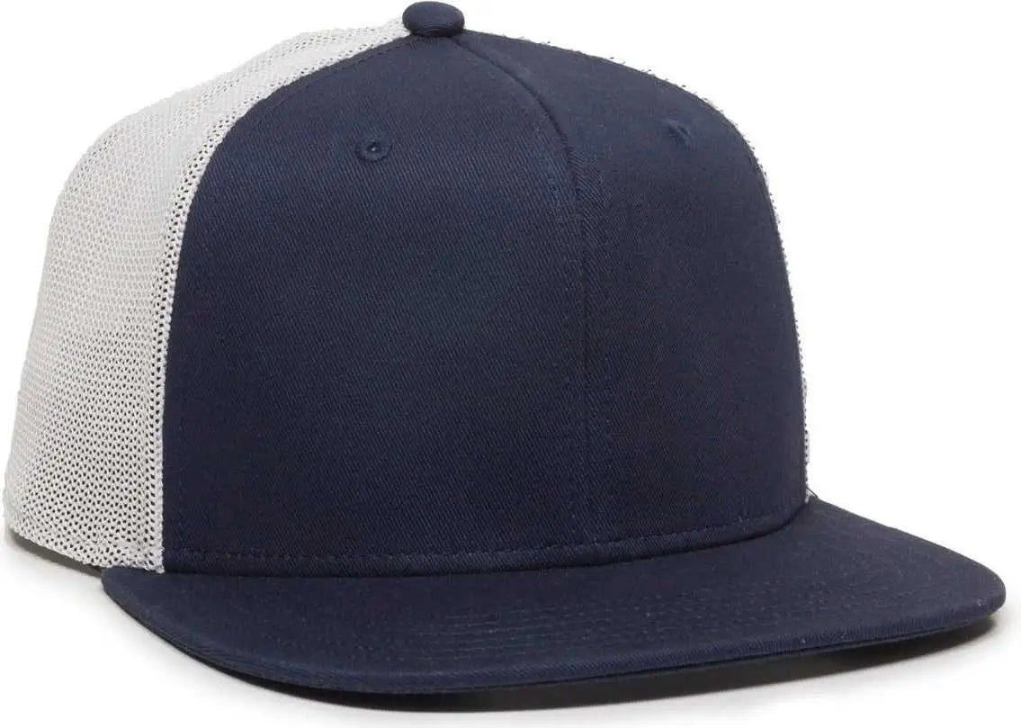 OC Sports REDLBL103 Woven American Flag Left Side Cap - Navy White - Navy White / 6 7/8’’ - 7 1/2’’