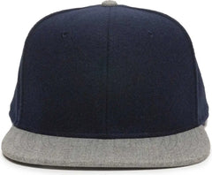 OC Sports REDLBL104 Adjustable Flat Bill Cap - Navy Light Grey - Navy Light Gray / 6 7/8’’ - 7 1/2’’