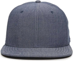 OC Sports REDLBL105 Adjustable Flat Bill Heathered Cap - Navy - Navy / 6 7/8’’ - 7 1/2’’
