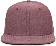 OC Sports REDLBL105 Adjustable Flat Bill Heathered Cap - Red - Red / 6 7/8’’ - 7 1/2’’