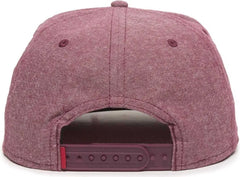 OC Sports REDLBL105 Adjustable Flat Bill Heathered Cap - Red - Red / 6 7/8’’ - 7 1/2’’