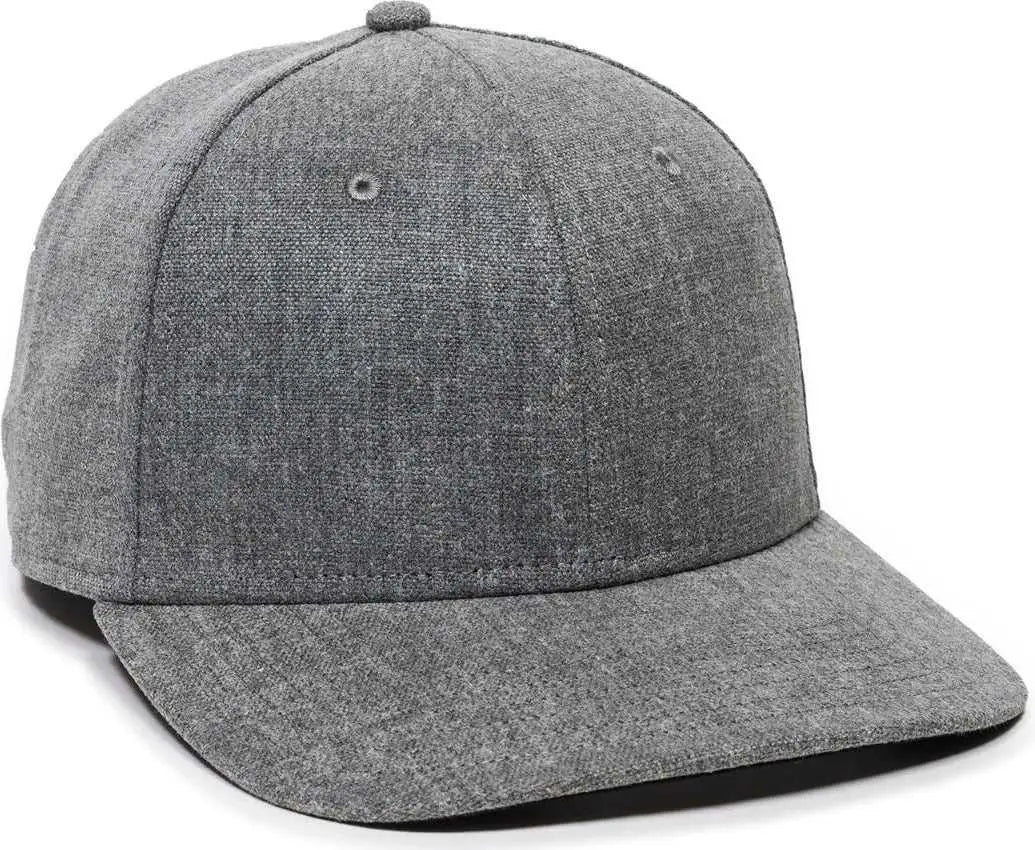 OC Sports REDLBL110 Hemp Blend Fabric Pro Crown Cap -Heather Gray - Gray / OSFM