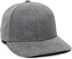 OC Sports REDLBL110 Hemp Blend Fabric Pro Crown Cap -Heather Gray - Gray / OSFM