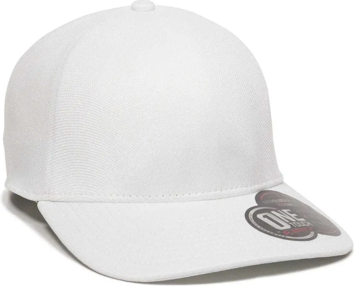 OC Sports REEVO Flexible Fitting Cap - White - White / 7’’ - 7 3/8’’