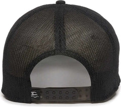 OC Sports RGR-360M Adjustable Mesh Back Cap - Black Black - Black / 6 7/8’’ - 7 1/2’’