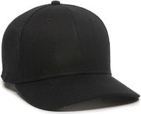 OC Sports RGR-360M Adjustable Mesh Back Cap - Black Black - Black / 6 7/8’’ - 7 1/2’’