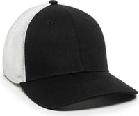 OC Sports RGR-360M Adjustable Mesh Back Cap - Black White - Black White / 6 7/8’’ - 7 1/2’’