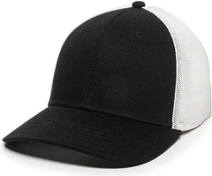OC Sports RGR-360M Adjustable Mesh Back Cap - Black White - Black White / 6 7/8’’ - 7 1/2’’