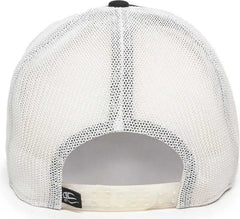 OC Sports RGR-360M Adjustable Mesh Back Cap - Black White - Black White / 6 7/8’’ - 7 1/2’’