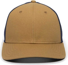 OC Sports RGR-360M Adjustable Mesh Back Cap - Camel Navy - Tan Navy / 6 7/8’’ - 7 1/2’’