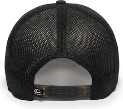 OC Sports RGR-360M Adjustable Mesh Back Cap - Generic Camo Black - Green Black / 6 7/8’’ - 7 1/2’’