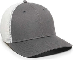 OC Sports RGR-360M Adjustable Mesh Back Cap - Grey White - Gray White / 6 7/8’’ - 7 1/2’’