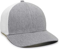 OC Sports RGR-360M Adjustable Mesh Back Cap - Heathered Gray White - Gray White / 6 7/8’’ - 7 1/2’’