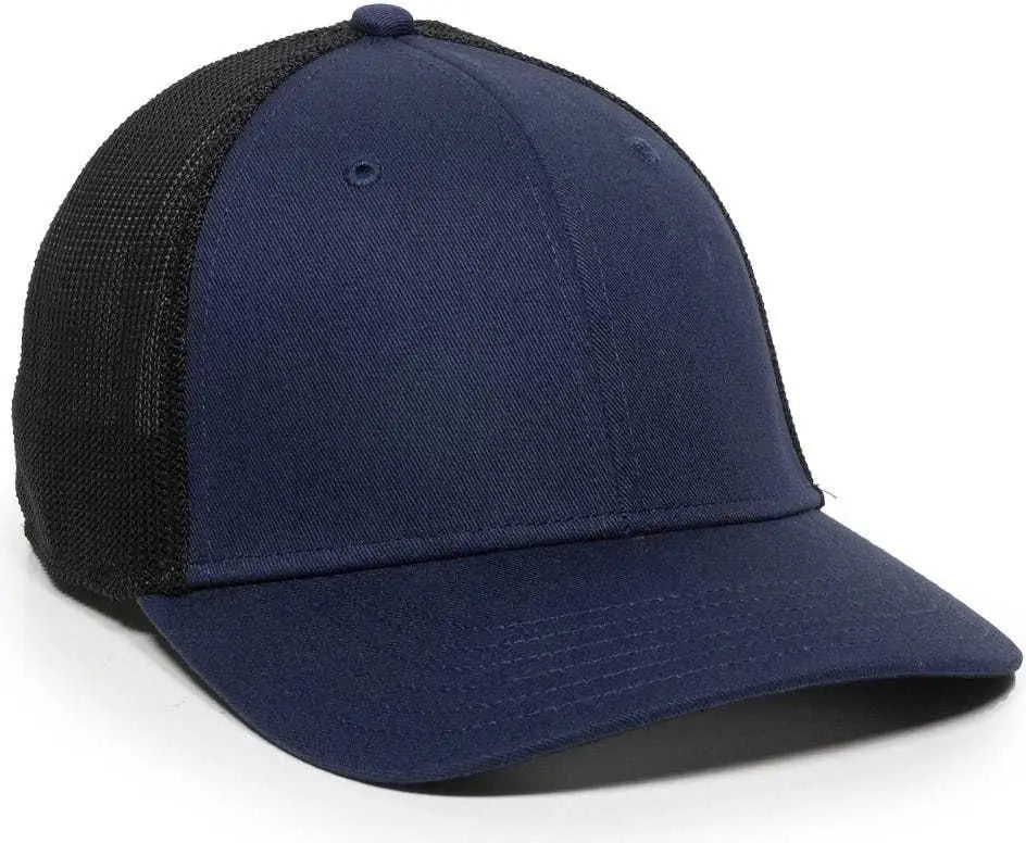 OC Sports RGR-360M Adjustable Mesh Back Cap - Navy Black - Navy Black / 6 7/8’’ - 7 1/2’’