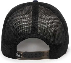 OC Sports RGR-360M Adjustable Mesh Back Cap - Navy Black - Navy Black / 6 7/8’’ - 7 1/2’’