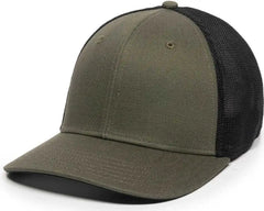 OC Sports RGR-360M Adjustable Mesh Back Cap - Olive Black - Olive Black / 6 7/8’’ - 7 1/2’’