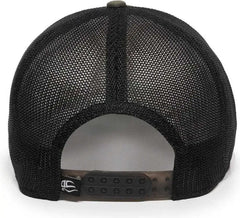OC Sports RGR-360M Adjustable Mesh Back Cap - Olive Black - Olive Black / 6 7/8’’ - 7 1/2’’