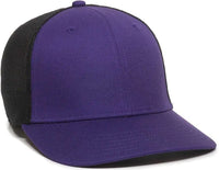 OC Sports RGR-360M Adjustable Mesh Back Cap - Purple Black - Purple Black / 6 7/8’’ - 7 1/2’’