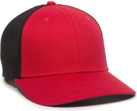 OC Sports RGR-360M Adjustable Mesh Back Cap - Red Black - Red Black / 6 7/8’’ - 7 1/2’’