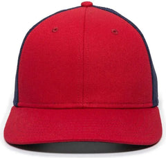 OC Sports RGR-360M Adjustable Mesh Back Cap - Red Navy - Red Navy / 6 7/8’’ - 7 1/2’’