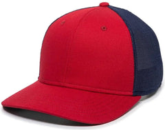 OC Sports RGR-360M Adjustable Mesh Back Cap - Red Navy - Red Navy / 6 7/8’’ - 7 1/2’’