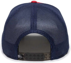 OC Sports RGR-360M Adjustable Mesh Back Cap - Red Navy - Red Navy / 6 7/8’’ - 7 1/2’’