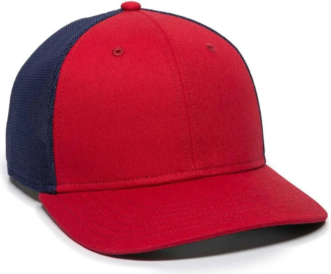 OC Sports RGR-360M Adjustable Mesh Back Cap - Red Navy - Red Navy / 6 7/8’’ - 7 1/2’’