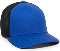 OC Sports RGR-360M Adjustable Mesh Back Cap - Royal Black - Royal Black / 6 7/8’’ - 7 1/2’’