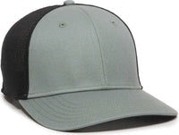 OC Sports RGR-360M Adjustable Mesh Back Cap - Sage Black - Gray Black / 6 7/8’’ - 7 1/2’’