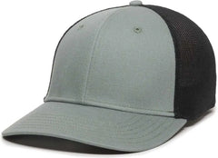OC Sports RGR-360M Adjustable Mesh Back Cap - Sage Black - Gray Black / 6 7/8’’ - 7 1/2’’