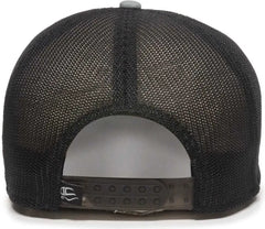 OC Sports RGR-360M Adjustable Mesh Back Cap - Sage Black - Gray Black / 6 7/8’’ - 7 1/2’’