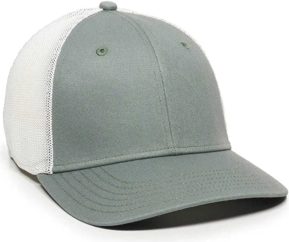 OC Sports RGR-360M Adjustable Mesh Back Cap - Sage White - Gray White / 6 7/8’’ - 7 1/2’’