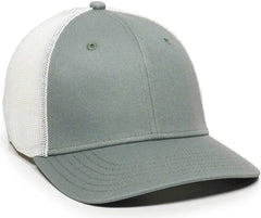 OC Sports RGR-360M Adjustable Mesh Back Cap - Sage White - Gray White / 6 7/8’’ - 7 1/2’’