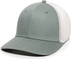 OC Sports RGR-360M Adjustable Mesh Back Cap - Sage White - Gray White / 6 7/8’’ - 7 1/2’’