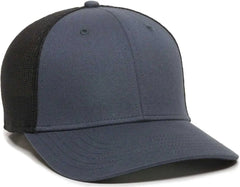 OC Sports RGR-360M Adjustable Mesh Back Cap - Slate Black - Navy Black / 6 7/8’’ - 7 1/2’’
